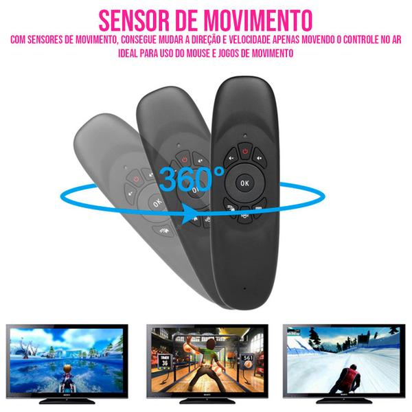 Imagem de Teclado + Mouse Air Wireless Controle Universal USB Smart