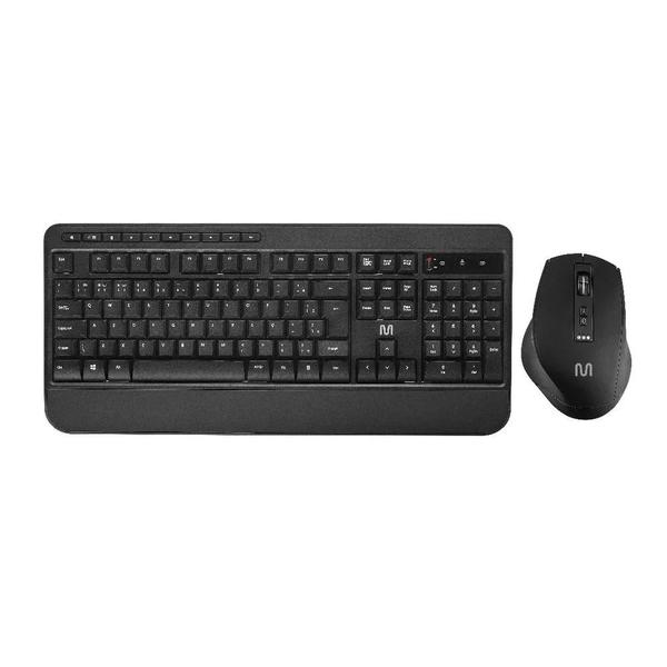 Imagem de Teclado+Mouse Bluetooth, Ergonômico, Sillencioso, TC301, Preto, MULTILASER  MULTILASER