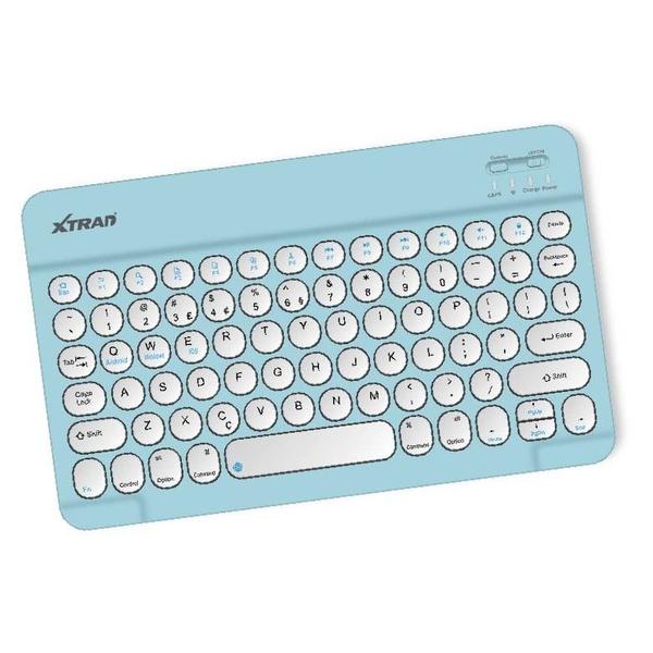 Imagem de Teclado Mouse Bluetooth Slim Compatível Samsung Tablet Azul