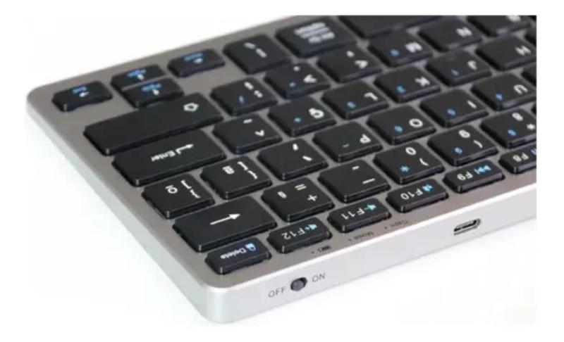 Imagem de Teclado+mouse brushed black wireless desing moderno hs-525k