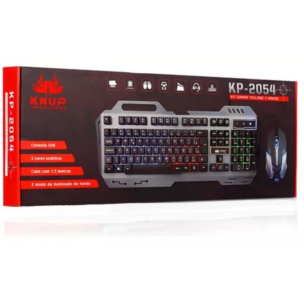 Imagem de Teclado + mouse gamer usb knup kp-2054