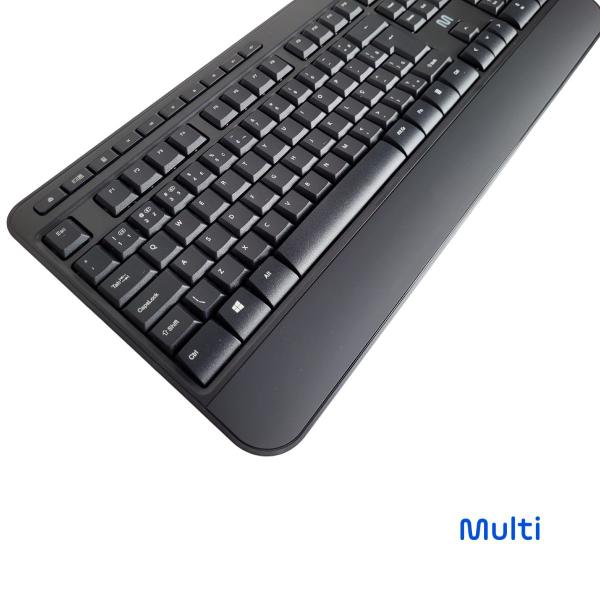 Imagem de Teclado Mouse Multimidia Sem Fio Silencioso USB Bluetooth