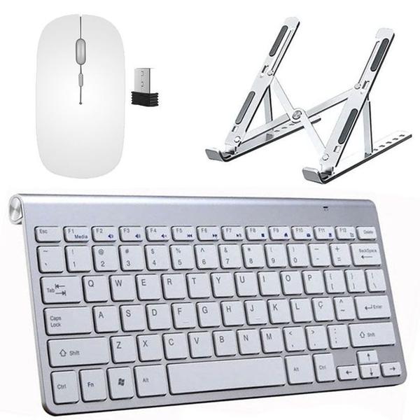 Imagem de Teclado Mouse Slim e Suporte Branco para Notebook Acer