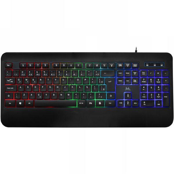 Imagem de Teclado Mtek KB-7701LR Portugues USB com Backlight Rainbow - Preto