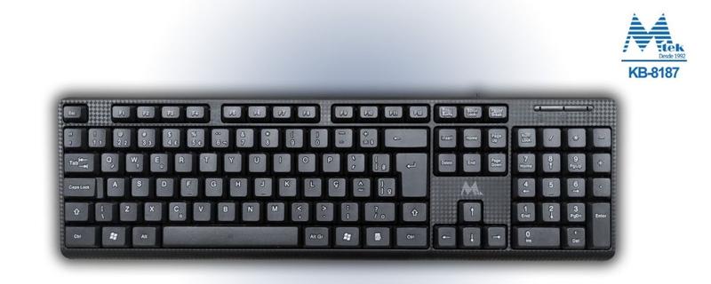 Imagem de Teclado Mtek KB-8187 USB Portugues Preto