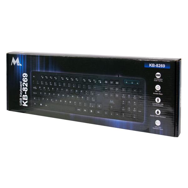 Imagem de Teclado Mtek KB-8269L-PT - com Fio - Portugues - Preto