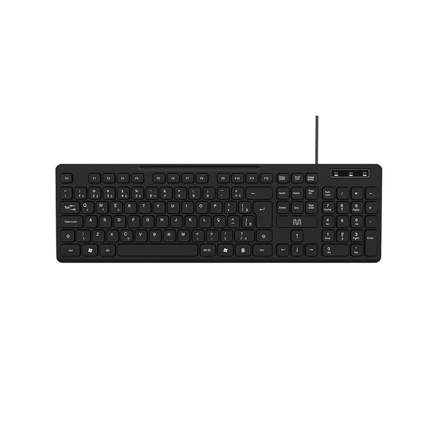 Imagem de Teclado Multi Soft Silence, USB, ABNT2, Design Chocolate, Preto - TC144