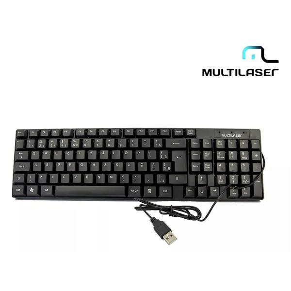 Imagem de Teclado Multilaser Com Fio USB 120Cm Resistente Agua TC193BU