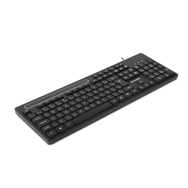 Imagem de Teclado Multilaser Multimidia Office Usb Preto Com Apoio Para Smartphone - Tc262