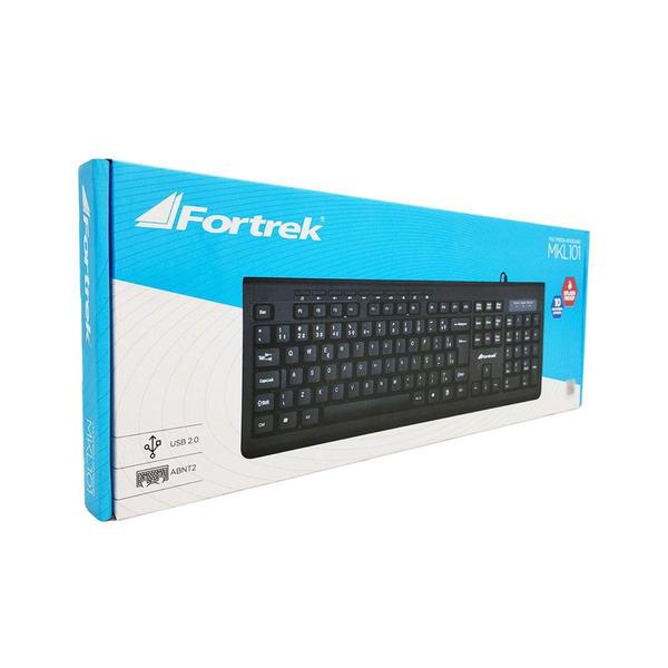 Imagem de Teclado Multimídia Fortrek MKL101, USB, ABNT2, Preto - 75859