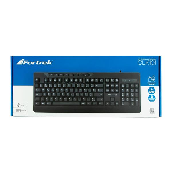 Imagem de Teclado Multimídia Fortrek OLK101 Preto