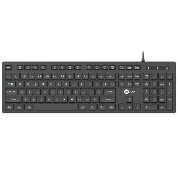 Imagem de Teclado Multimídia Lecoo, USB, ABNT2, Preto - KB102