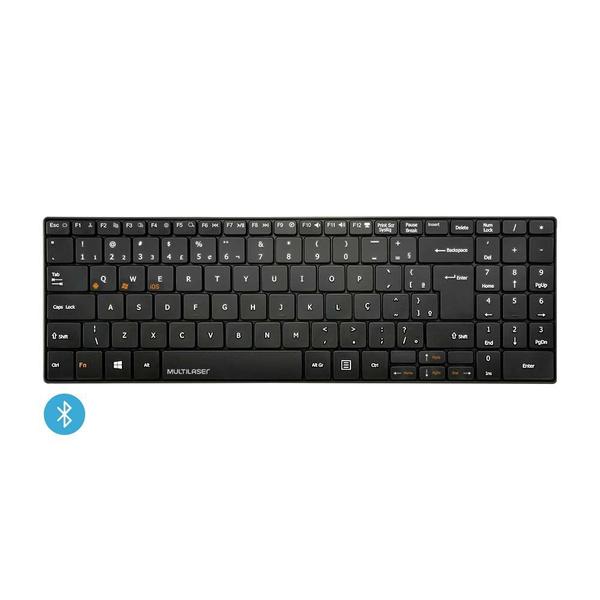 Imagem de Teclado Multimídia Sem Fio Bluetooth Teclas Scissor Preto TC220