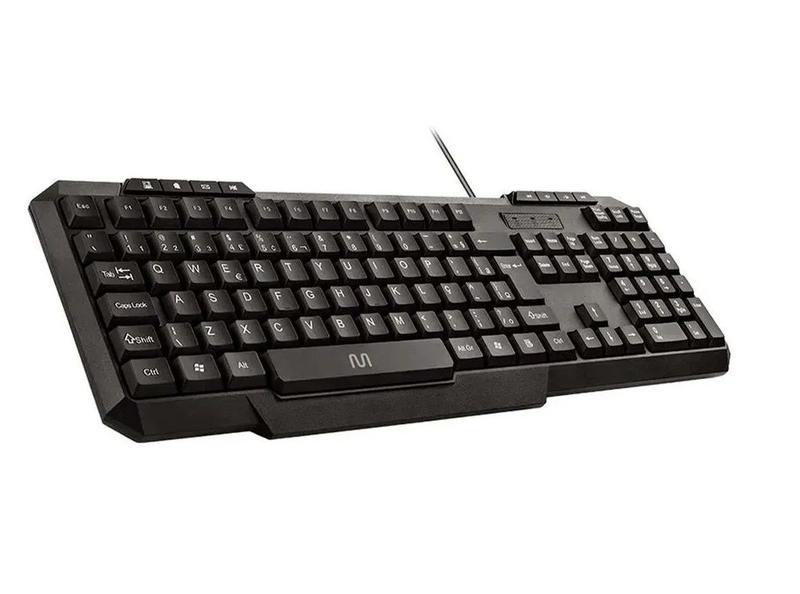 Imagem de Teclado multimidia slim USB 2.0 com fio Resistente Água Multialser TC206