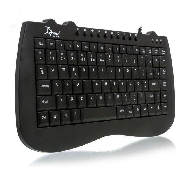 Imagem de Teclado Multimídia USB Knup KP-2008 Ergonômico Preto