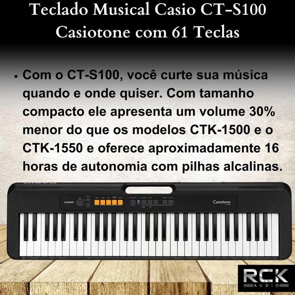 Imagem de Teclado Musical Casio CT-S100 Casiotone com 61 Teclas