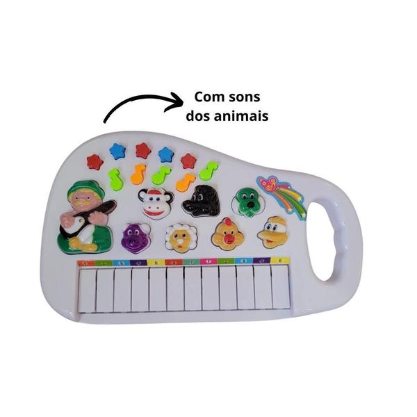 Imagem de Teclado Musical Infantil Animais Da Fazenda - Jmd Toys