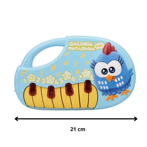 Imagem de Teclado Musical Infantil Com Luz Galinha Pintadinha Yestoys