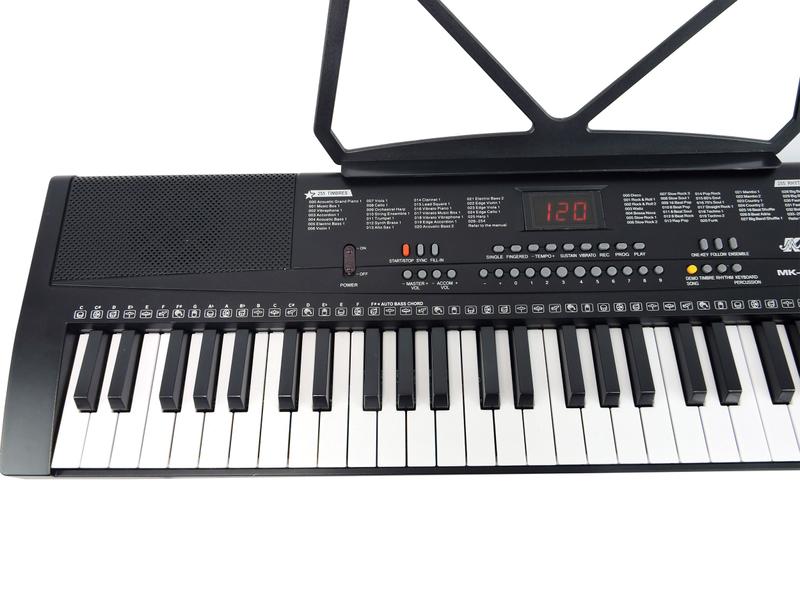 Imagem de Teclado Musical Infantil Meike 61 Teclas MK-313 Kids - Visor LED + Fonte Bivolt + Suporte Partitura