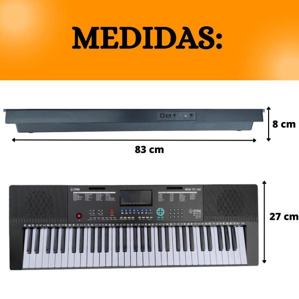 Teclado Musical Iniciante Estudant Spring tc-161 Tipo Yamaha