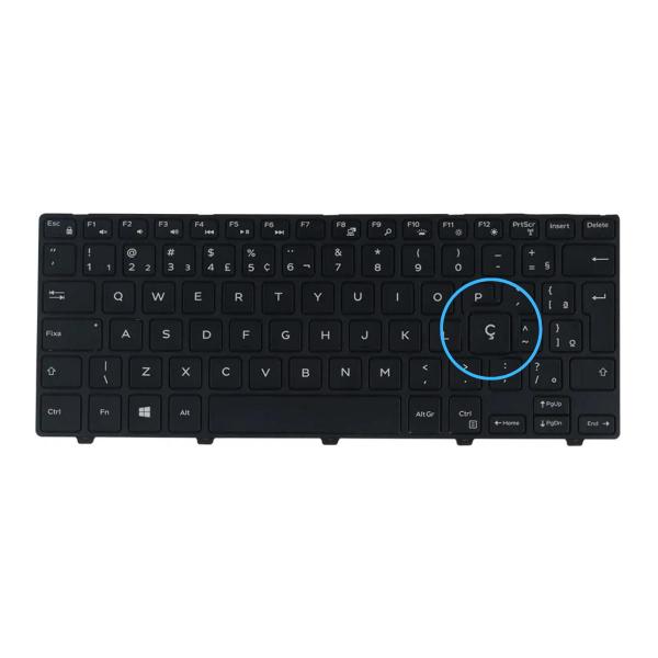 Imagem de Teclado Notebook - Dell Inspiron 14 5458 Frame - Preto Br