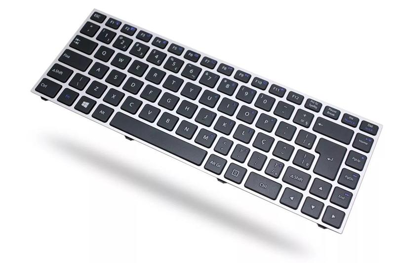 Imagem de Teclado Notebook Positivo Premium Xs7205 XS3210 MP-12R76LA-4305 MP-12R78PA-4305 MP-12R78PA-43022 Prata