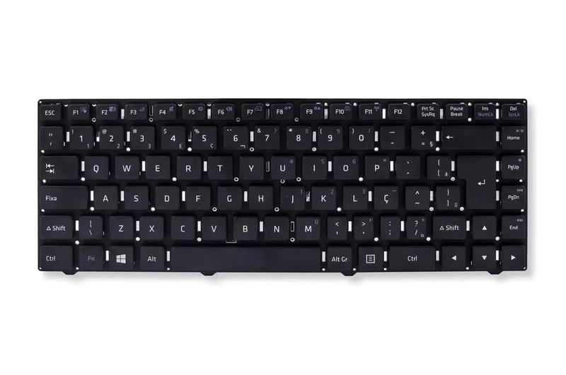 Imagem de Teclado Novo Para Notebook Positivo Stilo One XC7660 XC3550 XC3552 XC3570 XC3650 Com Abnt2 BR Ç Cor Preto