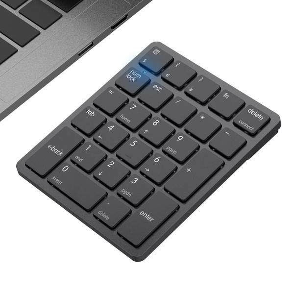 Imagem de Teclado numérico Bluetooth com teclado numérico sem fio preto