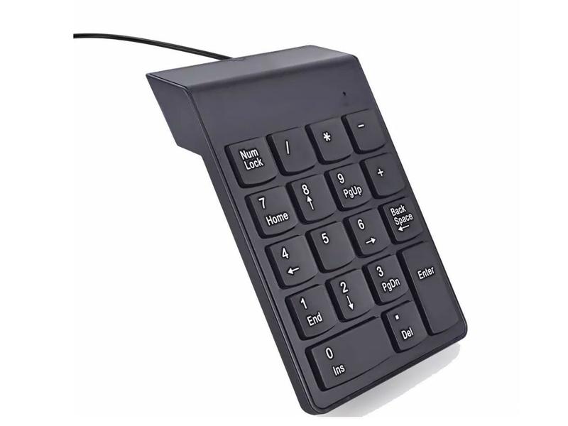 Imagem de Teclado Numérico Com Fio Usb 1,25 Metros 18 Teclas Pequeno