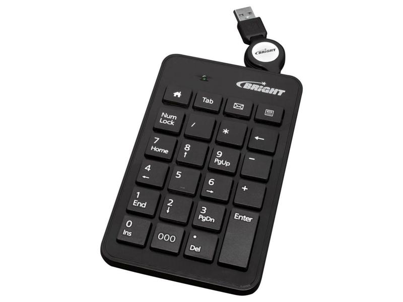 Imagem de Teclado Numérico Conexão USB com Cabo Retrátil  - Bright 0134