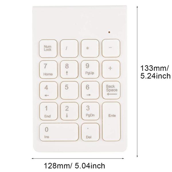 Imagem de Teclado numérico sem fio Bewinner1 18 teclas USB 2,4 GHz