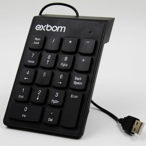 Imagem de Teclado Numérico Usb 18 Teclas Exbom Bk-n30