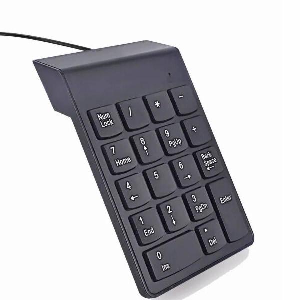 Imagem de Teclado Numérico Usb 18 Teclas Preto - Booglee