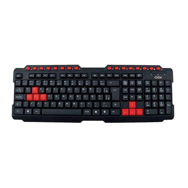 Imagem de Teclado OEX Action TC200, USB, ABNT2, Preto e Vermelho