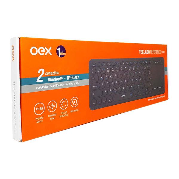 Imagem de Teclado OEX Reference, Bluetooth + Wireless 2.4GHz, ABNT2, Slim - TC509