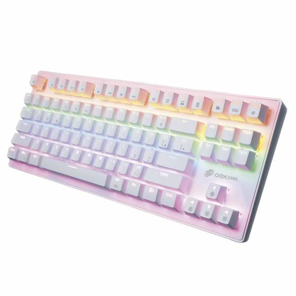 Imagem de Teclado OEX TC605 Mecânico Gamer Wolf Abnt Qwerty Branco