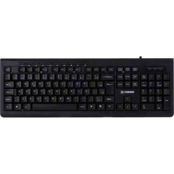 Imagem de Teclado Office Fortrek FK 424K Multimídia USB ABNT2 Preto - MKL-101