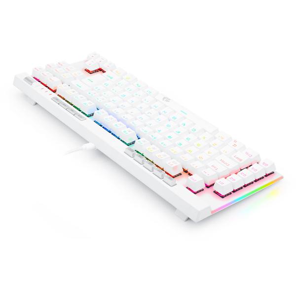 Imagem de Teclado Optico Gamer Magic-Wand Pro RGB Branco Sw Red ABNT2