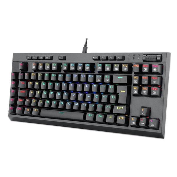 Imagem de Teclado Óptico Gamer Redragon Broadsword Pro, RGB, USB, Sw Brown, Anti-Ghosting, ABTN2 - K588RGB-PRO