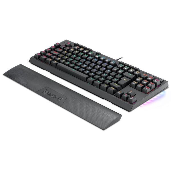 Imagem de Teclado Óptico-Mecânico Gamer Redragon BroadSword Pro RGB, Switch Redragon Blue, ABNT2 - K588 RGB