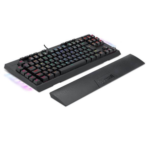 Imagem de Teclado Óptico-Mecânico Gamer Redragon BroadSword Pro RGB, Switch Redragon Blue, ABNT2 - K588 RGB