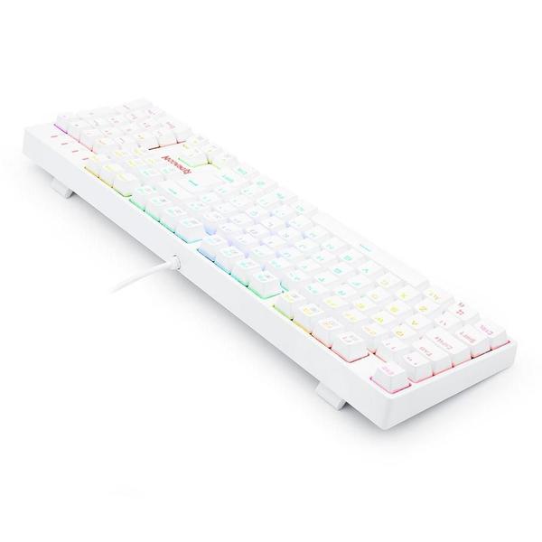 Imagem de Teclado Óptico Redragon Surara Pro RGB Branco Switch Brown