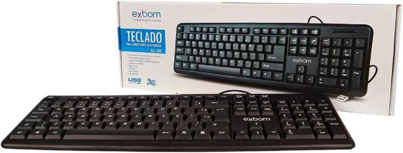 Imagem de Teclado  Padrão USB Casa Escritório ABNT2 Teclas Macias