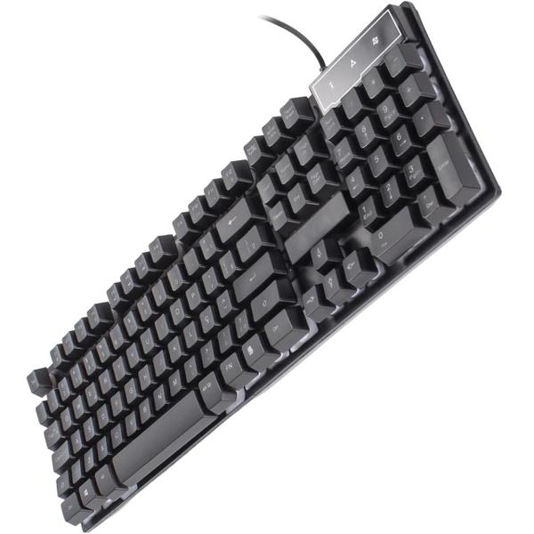 Imagem de Teclado Para Computador Pc Comum Gamer Com Led Semi Mecanico