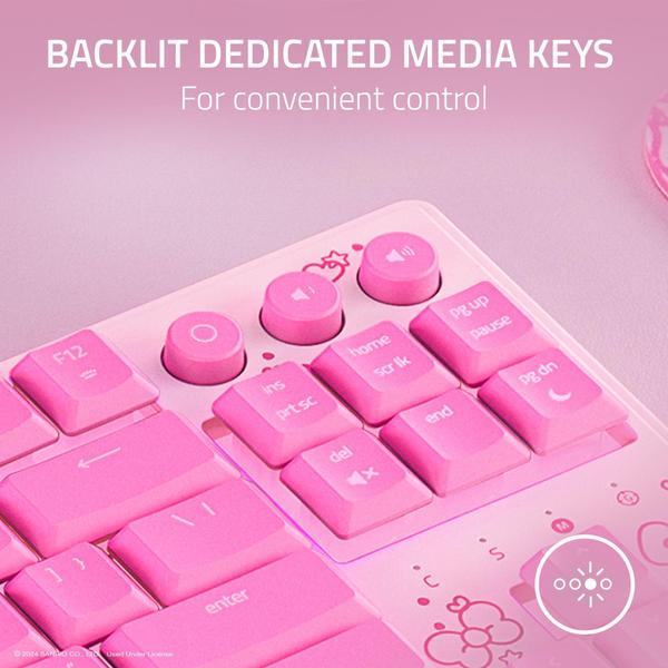 Imagem de Teclado para jogos Razer Ornata V3 TKL Low-Profile Hello Kitty