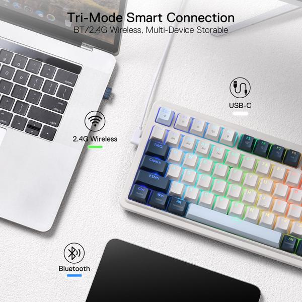 Imagem de Teclado para jogos Redragon K686 PRO 98 teclas sem fio RGB