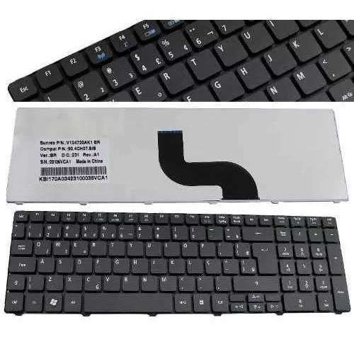 Imagem de Teclado Para Notebook Acer Aspire PK130C93A16 MP-09B26P0-6983 NSK-AL11K 9ZN1H8211K