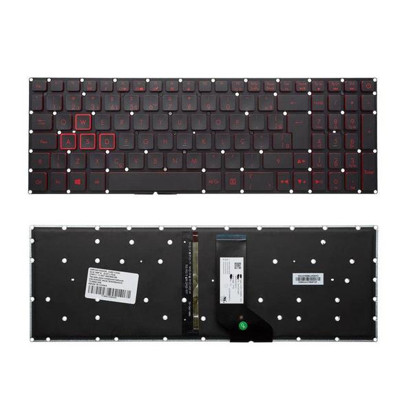 Imagem de Teclado para Notebook bringIT compatível com Acer Gamer AN515-51-77FH ABNT2