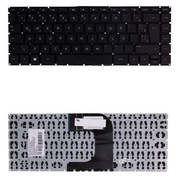 Imagem de Teclado para Notebook bringIT compatível com HP 14-AC116TX  Preto ABNT2