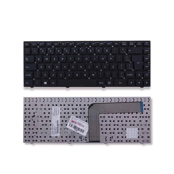 Imagem de Teclado para Notebook bringIT compatível com Positivo Master N190I  Preto ABNT2